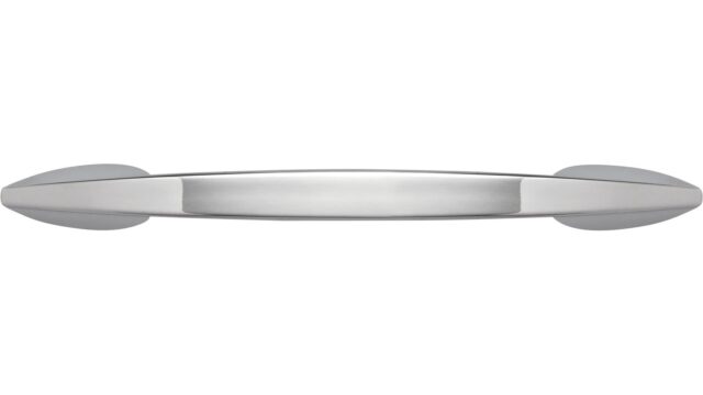 Griff Leinfelde Druckguss chrom glänzend - 201 mm lang  vor weißem Hintergrund
