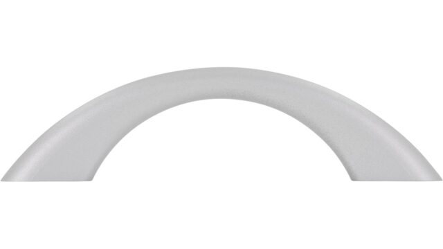 Griff Lünen Kunststoff metallisiert weißaluminium - 97 mm lang  vor weißem Hintergrund