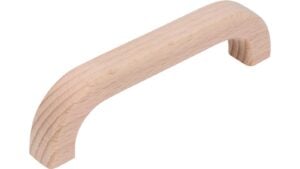 Griff Markdorf Holz buche roh - 107 mm lang  vor weißem Hintergrund