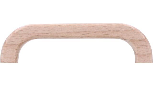 Griff Markdorf Holz buche roh - 107 mm lang  vor weißem Hintergrund