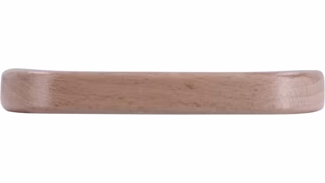 Griff Markdorf Holz buche natur lackiert - 107 mm lang  vor weißem Hintergrund