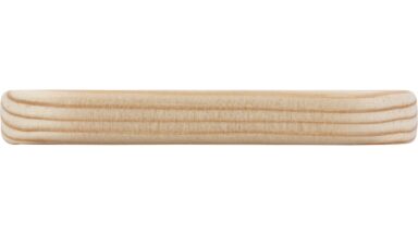 Griff Markdorf Holz fichte roh - 107 mm lang  vor weißem Hintergrund
