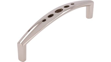 Griff Marktredwitz Druckguss nickel glänzend - 102 mm lang vor weißem Hintergrund