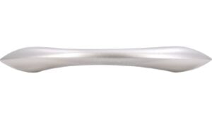 Griff Morsbach Kunststoff metallisiert nickel - 97 mm lang  vor weißem Hintergrund