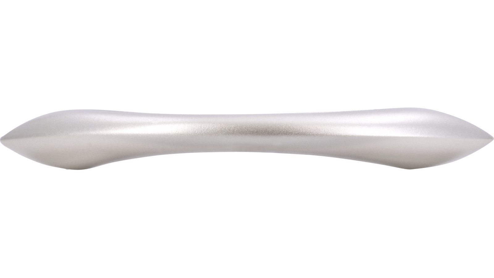 Griff Morsbach Kunststoff metallisiert nickel - 97 mm lang  vor weißem Hintergrund