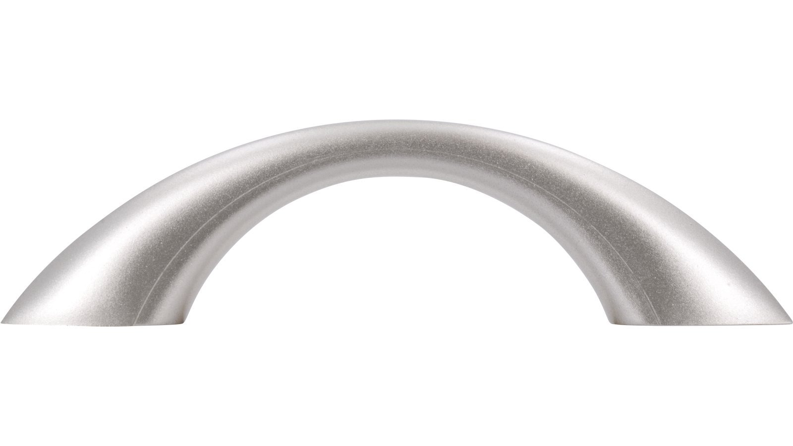 Griff Morsbach Kunststoff metallisiert nickel - 97 mm lang  vor weißem Hintergrund