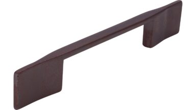 Griff Neu-Anspach Druckguss rostbraunfarbig - 214 mm lang vor weißem Hintergrund