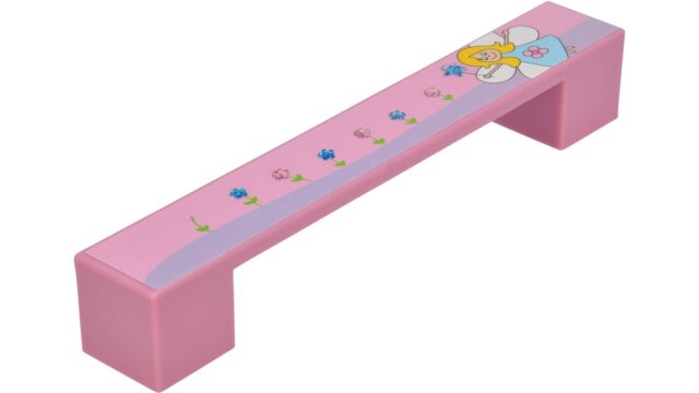 Griff Oberstdorf Kunststoff bedruckt fee mit steinchen - 164 mm lang vor weißem Hintergrund