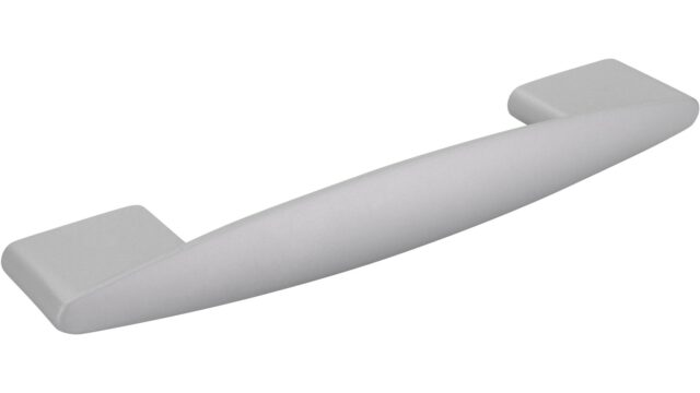 Griff Parchim Druckguss alufarbig pulverbeschichtet - 152 mm lang  vor weißem Hintergrund