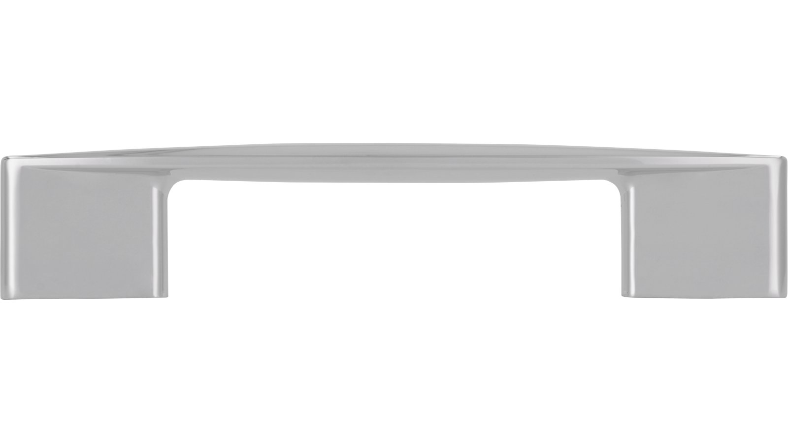 Griff Parchim Druckguss chrom glänzend - 152 mm lang  vor weißem Hintergrund