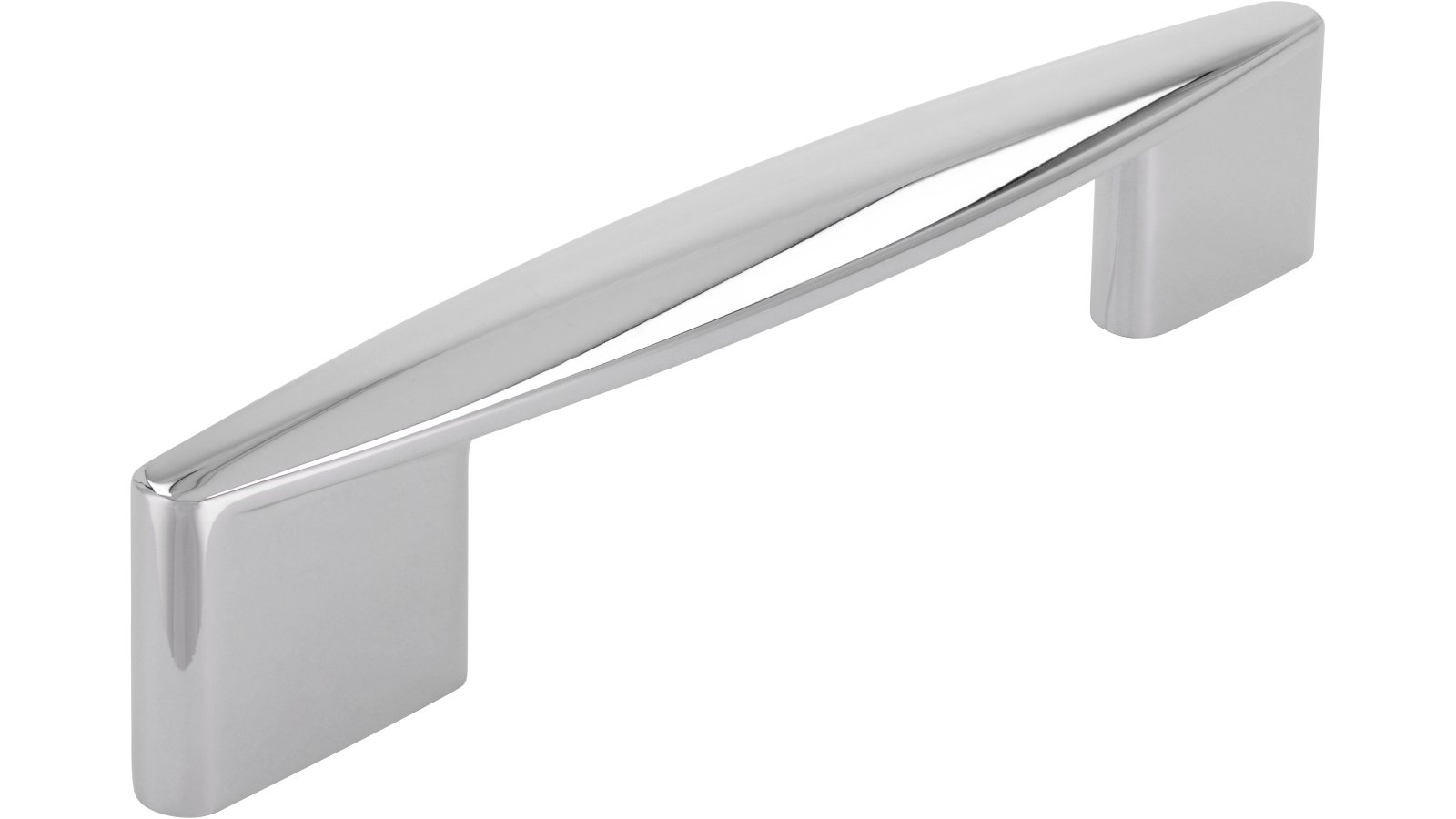 Griff Parchim Druckguss chrom glänzend - 152 mm lang  vor weißem Hintergrund