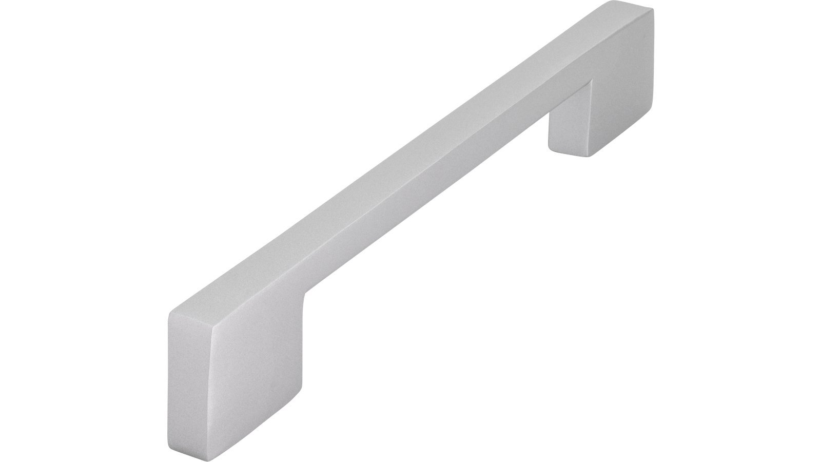 Griff Pohlheim Druckguss alufarbig pulverbeschichtet - 184 mm lang  vor weißem Hintergrund