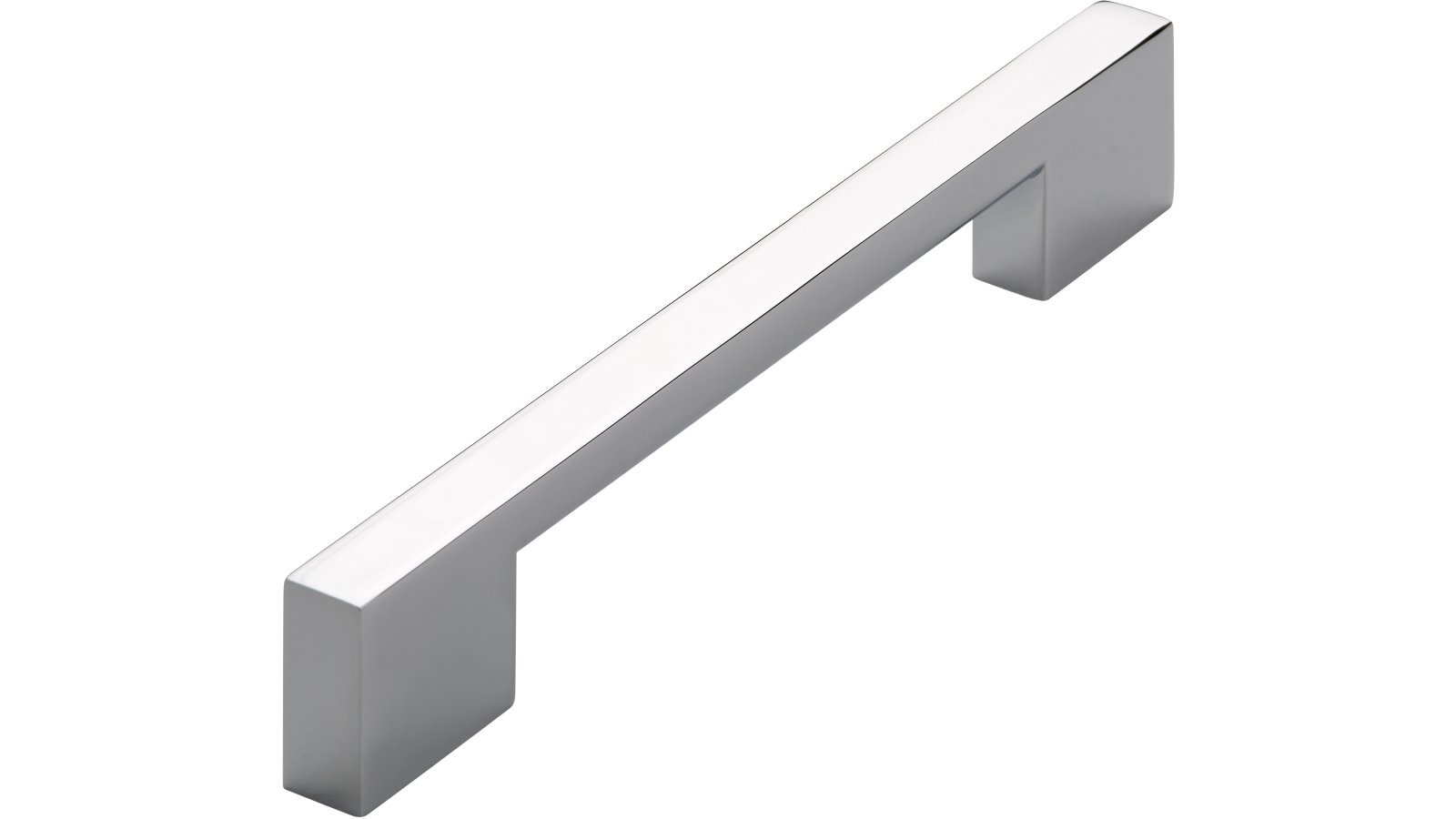 Griff Pohlheim Druckguss chrom glänzend - 184 mm lang  vor weißem Hintergrund