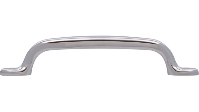 Griff Porta-Westfalica Druckguss chrom glänzend - 131 mm lang  vor weißem Hintergrund