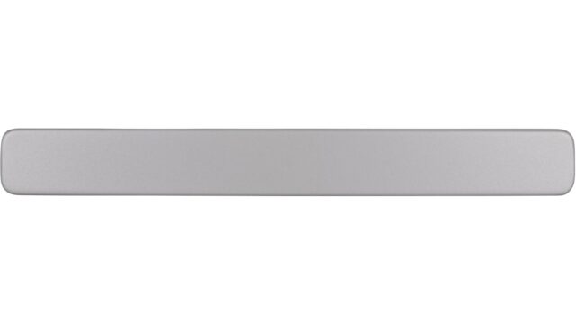 Griff Puchheim Druckguss alufarbig pulverbeschichtet - 136 mm lang  vor weißem Hintergrund