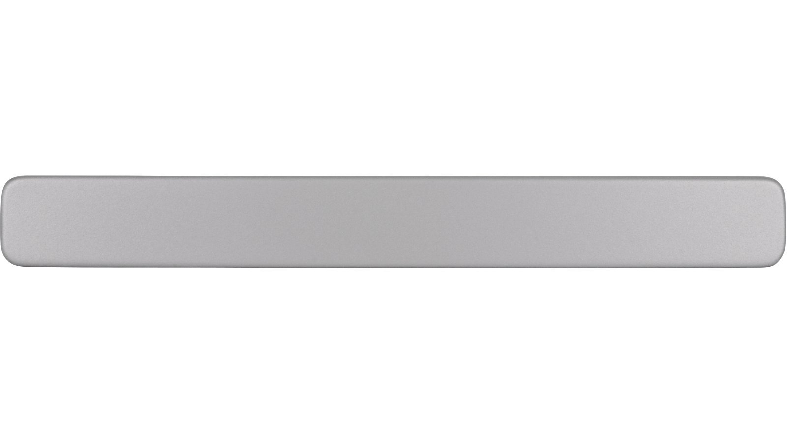 Griff Puchheim Druckguss alufarbig pulverbeschichtet - 136 mm lang  vor weißem Hintergrund
