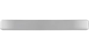 Griff Puchheim Druckguss chrom glänzend - 136 mm lang  vor weißem Hintergrund