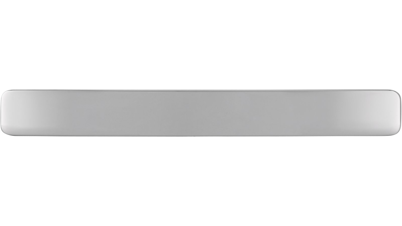 Griff Puchheim Druckguss chrom glänzend - 136 mm lang  vor weißem Hintergrund