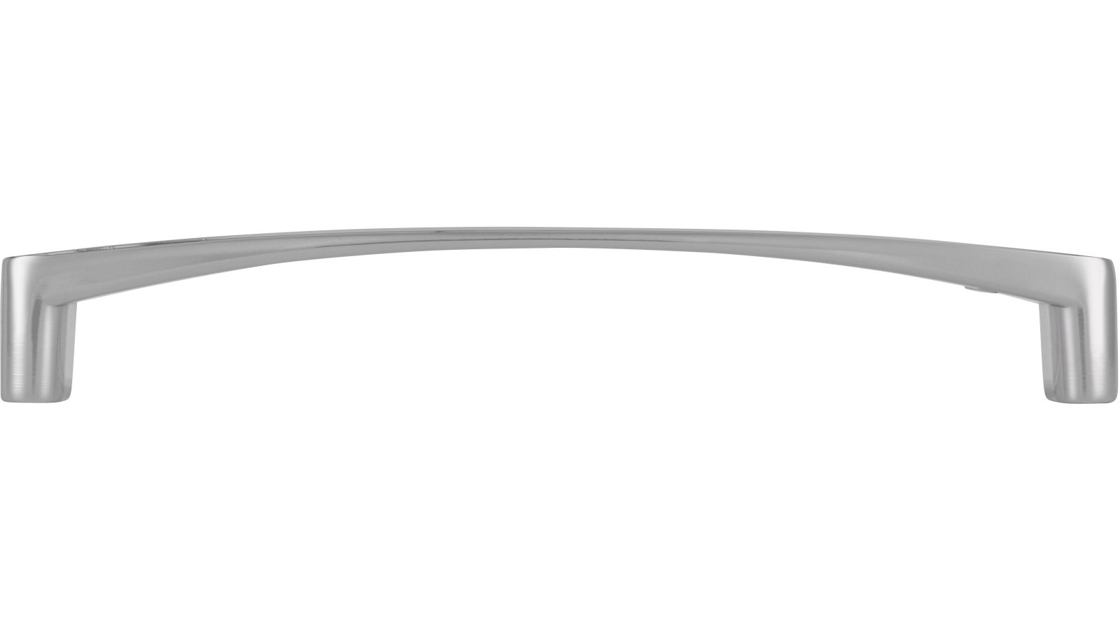 Griff Puchheim Druckguss chrom glänzend - 136 mm lang  vor weißem Hintergrund