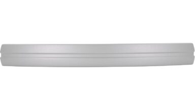 Griff Reisa Kunststoff metallisiert weißaluminium - 136 mm lang  vor weißem Hintergrund
