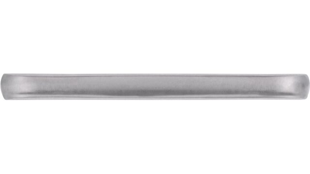 Griff Rotenburg Edelstahl fein geschliffen - 138 mm lang  vor weißem Hintergrund