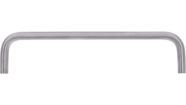 Griff Rotenburg Edelstahl fein geschliffen - 138 mm lang  vor weißem Hintergrund