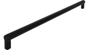 Griff Ruppichteroth Druckguss schwarz matt pulverbeschichtet schwarz matt pulverbeschichtet - 334 mm lang  vor weißem Hintergrund