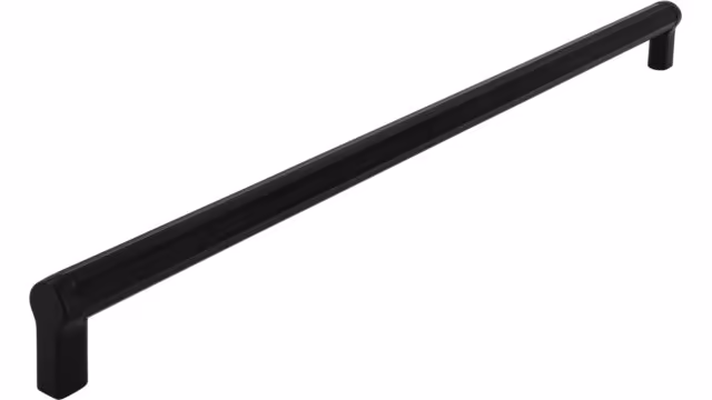 Griff Ruppichteroth Druckguss schwarz matt pulverbeschichtet schwarz matt pulverbeschichtet - 334 mm lang  vor weißem Hintergrund