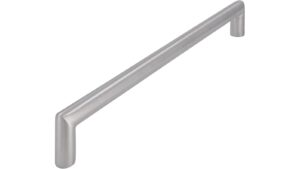 Griff Sangerhausen Edelstahl fein geschliffen - 236 mm lang  vor weißem Hintergrund