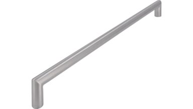 Griff Sangerhausen Edelstahl fein geschliffen - 332 mm lang  vor weißem Hintergrund
