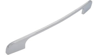 Griff Schiffweiler Druckguss chrom glänzend - 260 mm lang vor weißem Hintergrund