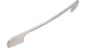 Griff Schiffweiler Druckguss vernickelt feingeschliffen - 260 mm lang vor weißem Hintergrund