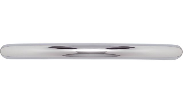 Griff Seevetal Druckguss chrom glänzend - 110 mm lang  vor weißem Hintergrund