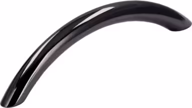 Griff Seevetal Druckguss Schwarz chrom - 110 mm lang vor weißem Hintergrund