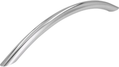 Griff St-Ingbert Stahl chrom glänzend - 148 mm lang vor weißem Hintergrund