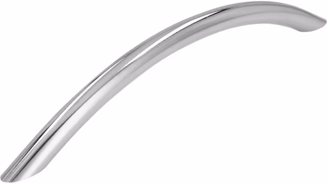 Griff St-Ingbert Stahl chrom glänzend - 148 mm lang vor weißem Hintergrund