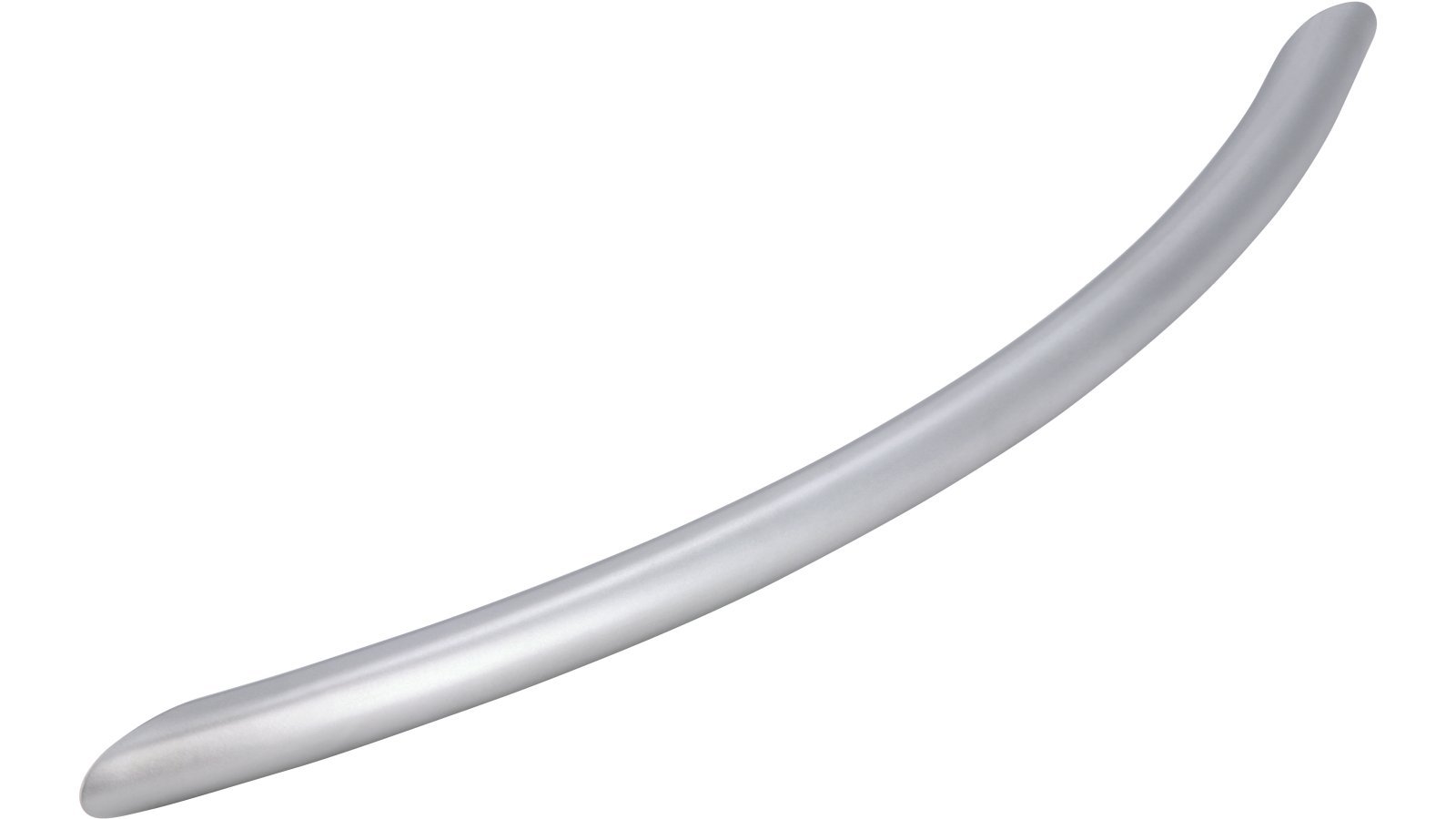 Griff St-Ingbert Stahl chrom matt - 221 mm lang  vor weißem Hintergrund