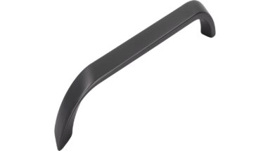 Griff Steinbach Druckguss anthrazit matt - 188 mm lang vor weißem Hintergrund
