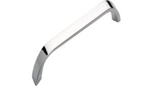 Griff Steinbach Druckguss chrom glänzend - 188 mm lang  vor weißem Hintergrund