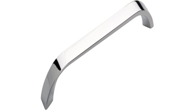Griff Steinbach Druckguss chrom glänzend - 188 mm lang vor weißem Hintergrund