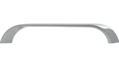 Griff Steinbach Druckguss chrom glänzend - 188 mm lang  vor weißem Hintergrund