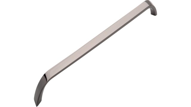 Griff Steinbach Druckguss Schwarz chrom - 348 mm lang  vor weißem Hintergrund