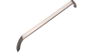 Griff Steinbach Druckguss vernickelt feingeschliffen - 348 mm lang vor weißem Hintergrund