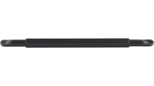 Griff Stollberg Druckguss schwarz matt pulverbeschichtet - 168 mm lang  vor weißem Hintergrund
