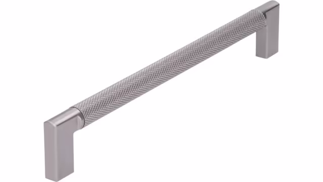 Griff Threesixty Aluminium - Druckguss edelstahleffekt edelstahleffekt - 174 mm lang vor weißem Hintergrund