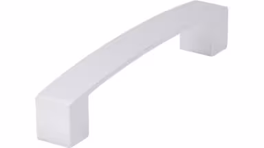 Griff Traunreut Aluminium silber natur matt - 146 mm lang  vor weißem Hintergrund