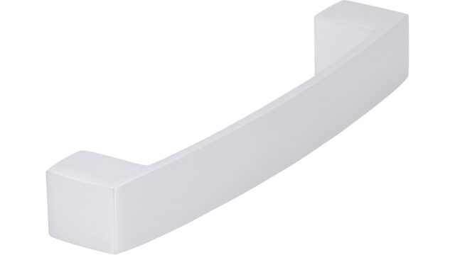 Griff Traunreut Aluminium silber natur matt - 146 mm lang  vor weißem Hintergrund