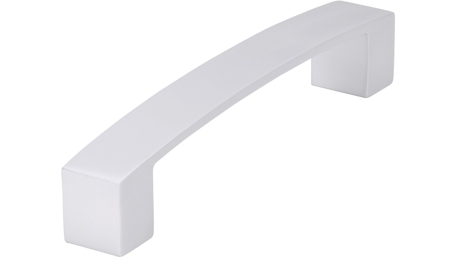 Griff Traunreut Aluminium silber natur matt - 146 mm lang  vor weißem Hintergrund