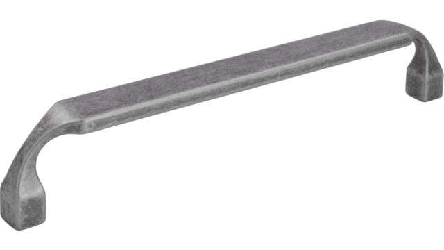 Griff Trebbin Druckguss zinnfarbig - 170 mm lang vor weißem Hintergrund