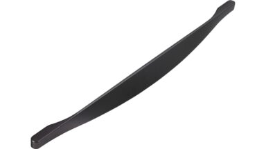Griff Unterföhring Druckguss anthrazit matt - 339 mm lang vor weißem Hintergrund